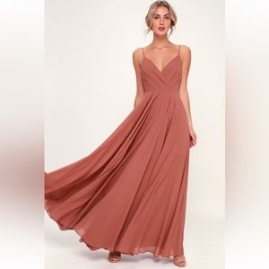 LULU’S | Rusty Rose Maxi Dress | Small